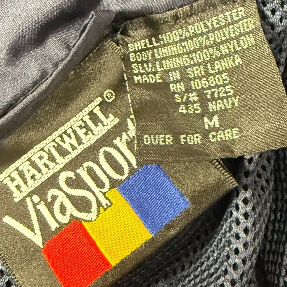 Vtg 1990s Hartwell ViaSport 2:1 Coat Medium Navy & Charcoal - Picture 9 of 15